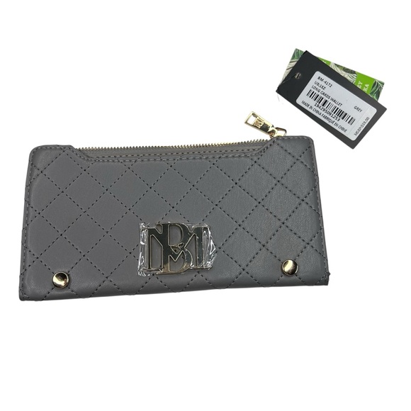Badgley Mischka Handbags - Badgley Mischka Quilted Wallet with Gold Accents Vegan Leather